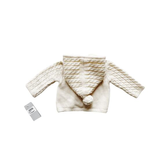 NWT Nordstrom Cable Knit Hoodie Sweater Size 3m - Picture 3 of 4